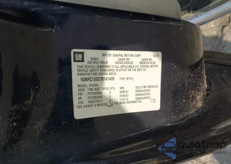 2007 Chevrolet Tahoe Lt from USA, damaged, VIN 1GNFC13007R141408